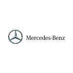 Mercedes-Benz logo: a silver three-pointed star inside a circle, next to the brand's name.