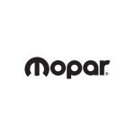 Mopar logo, black text and stylized emblem on a white background.
