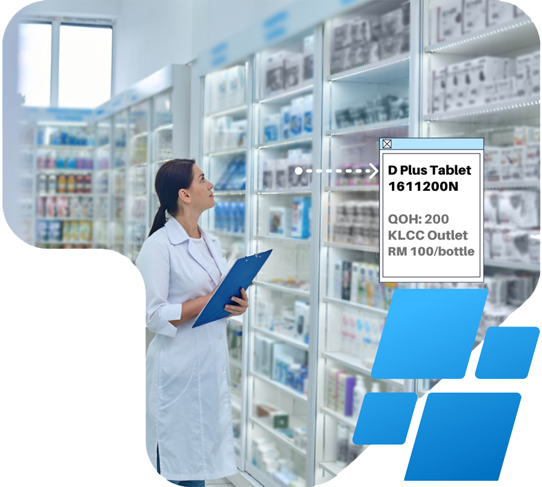 Up-to-date view of medication inventory availability across outlets