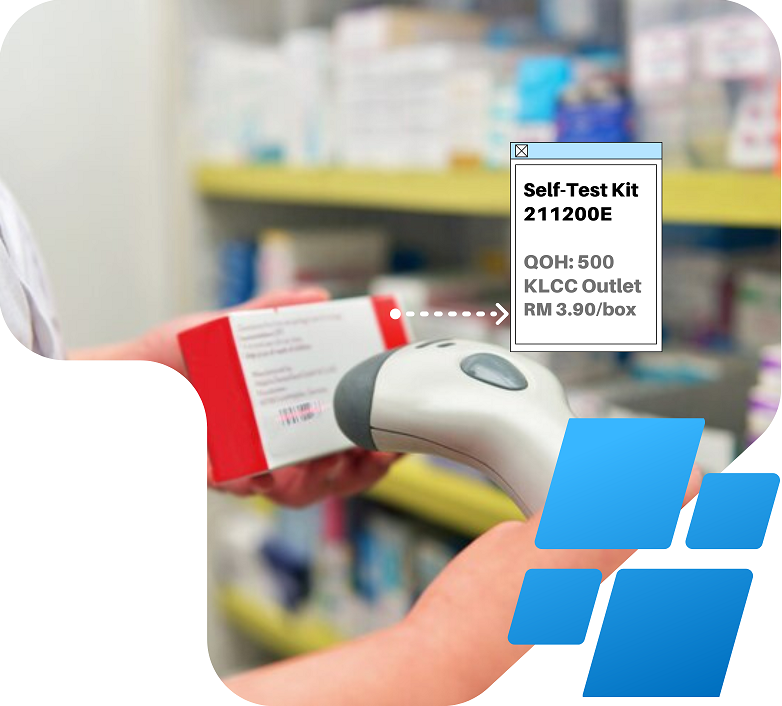 Mobile scanning allows pharmacy retailers to quickly scan barcodes on products to identify the medication product information