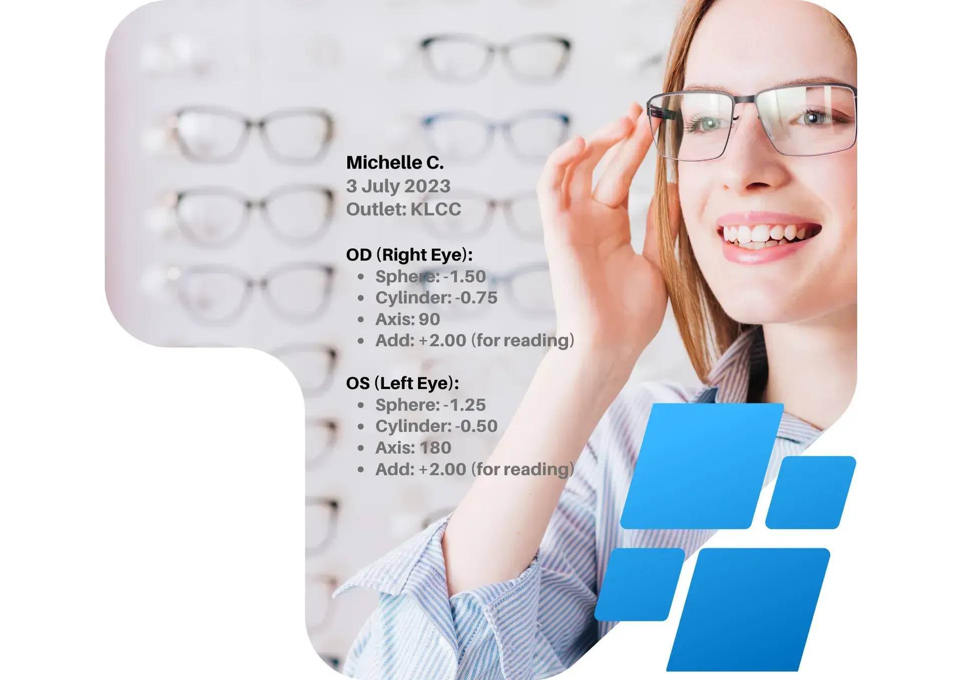 Manage customer profiles, RX prescriptions, and purchase histories Manage customer profiles, RX prescriptions, and purchase histories