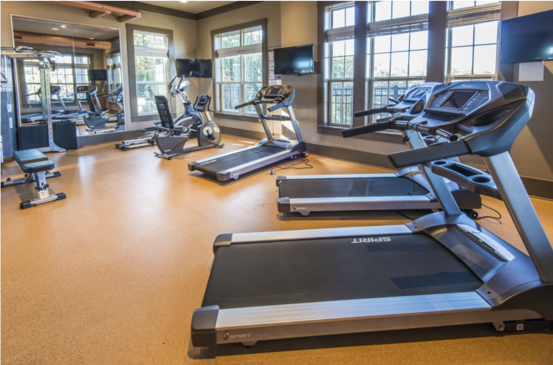 Fitness Center with Treadmill at Retreat at Hunt Hill