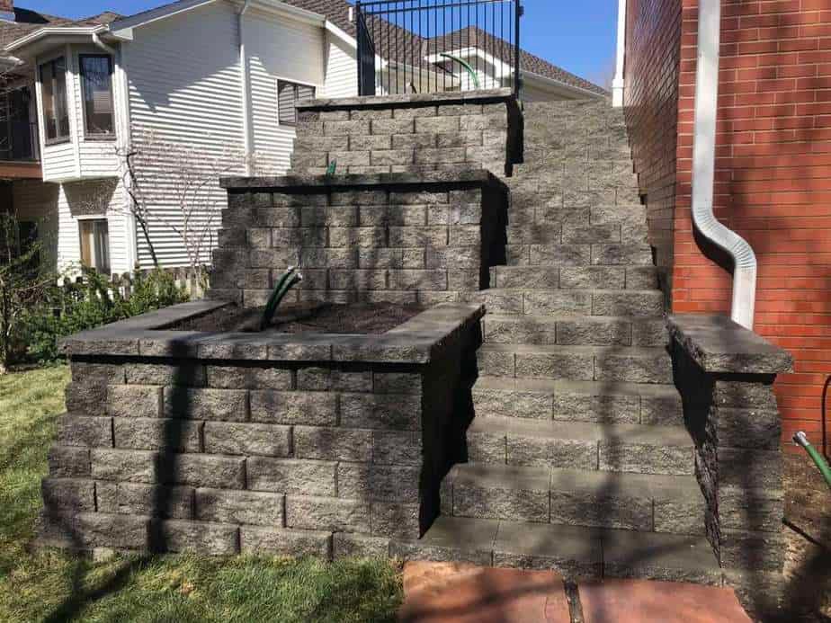Stone Stairs With Gate — Lincoln, NE — Dreamscapes Inc.
