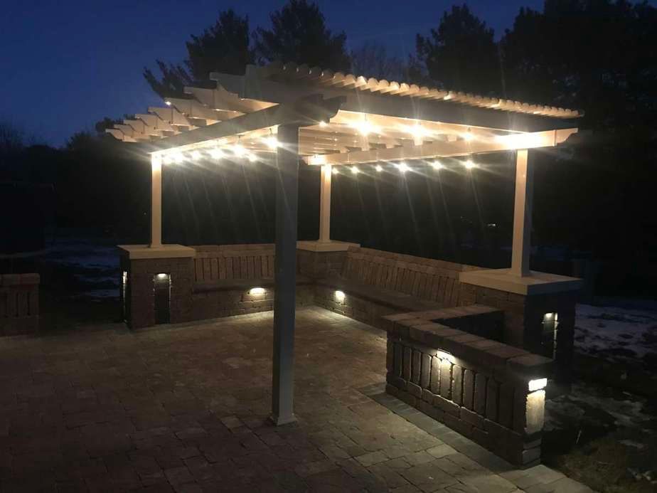 Pergolas Night Light — Lincoln, NE — Dreamscapes Inc.