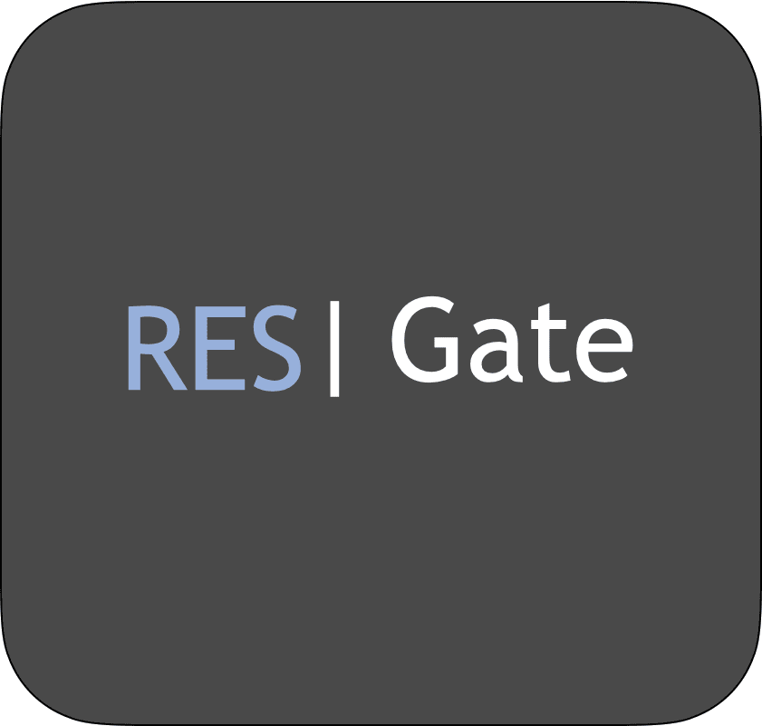 Gray square with the text