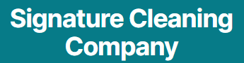 "Signature Cleaning Company" in white text on a teal background.