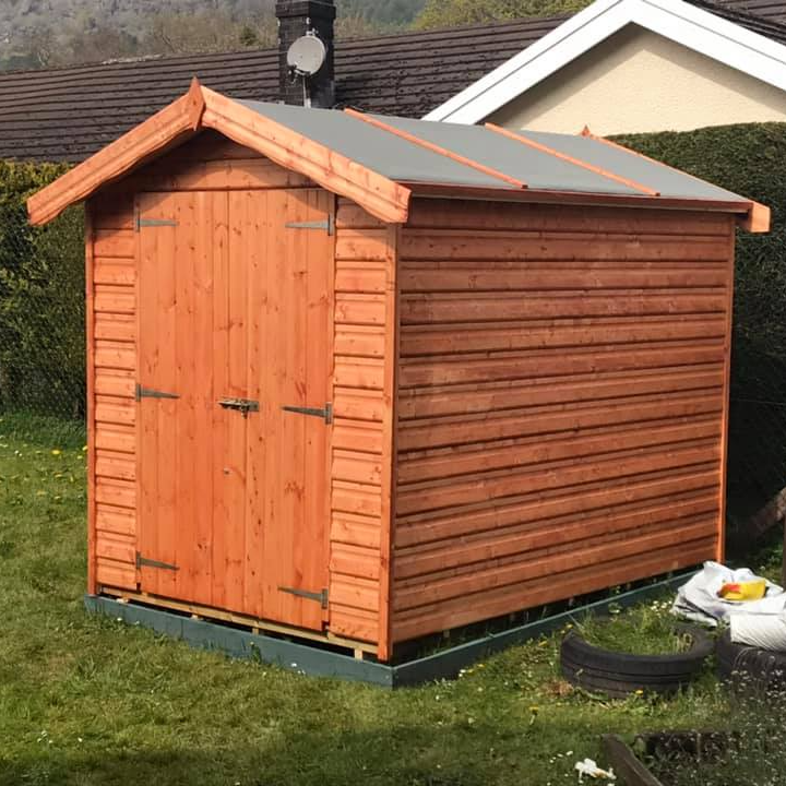 8' x 6' Shed with double doors on the front .