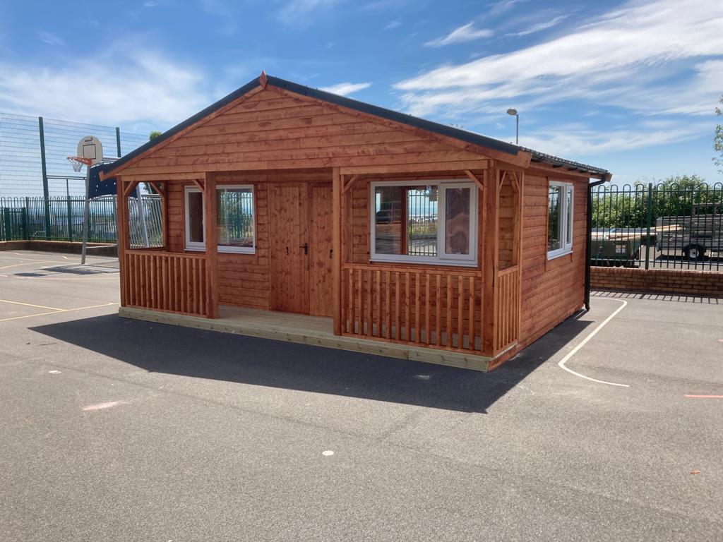 20' x 13' with 3 veranda outdoor classroom for a school in Swansea.