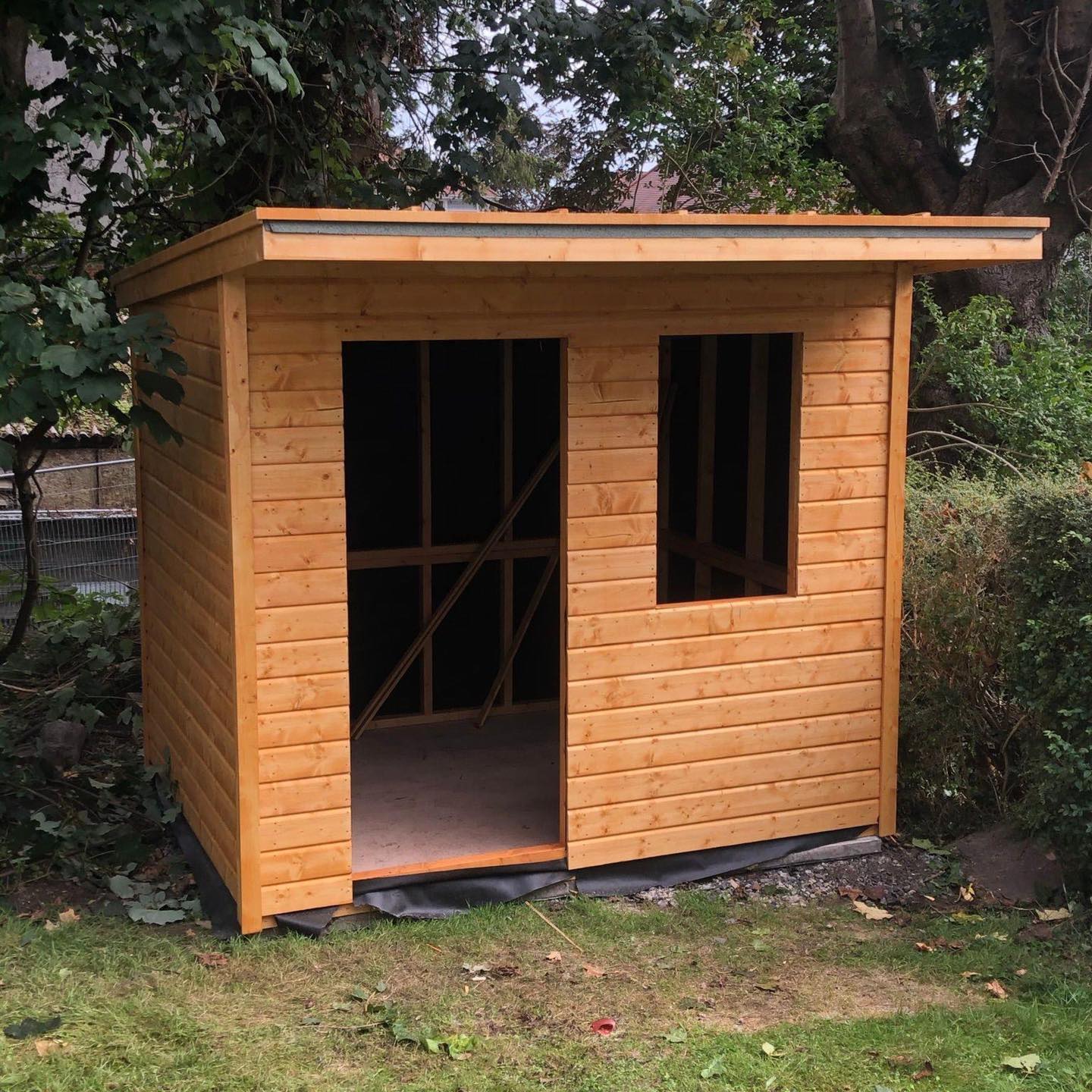 9' x 7' Garden office with 3x2 framework and pvc supplied and installed by customer.