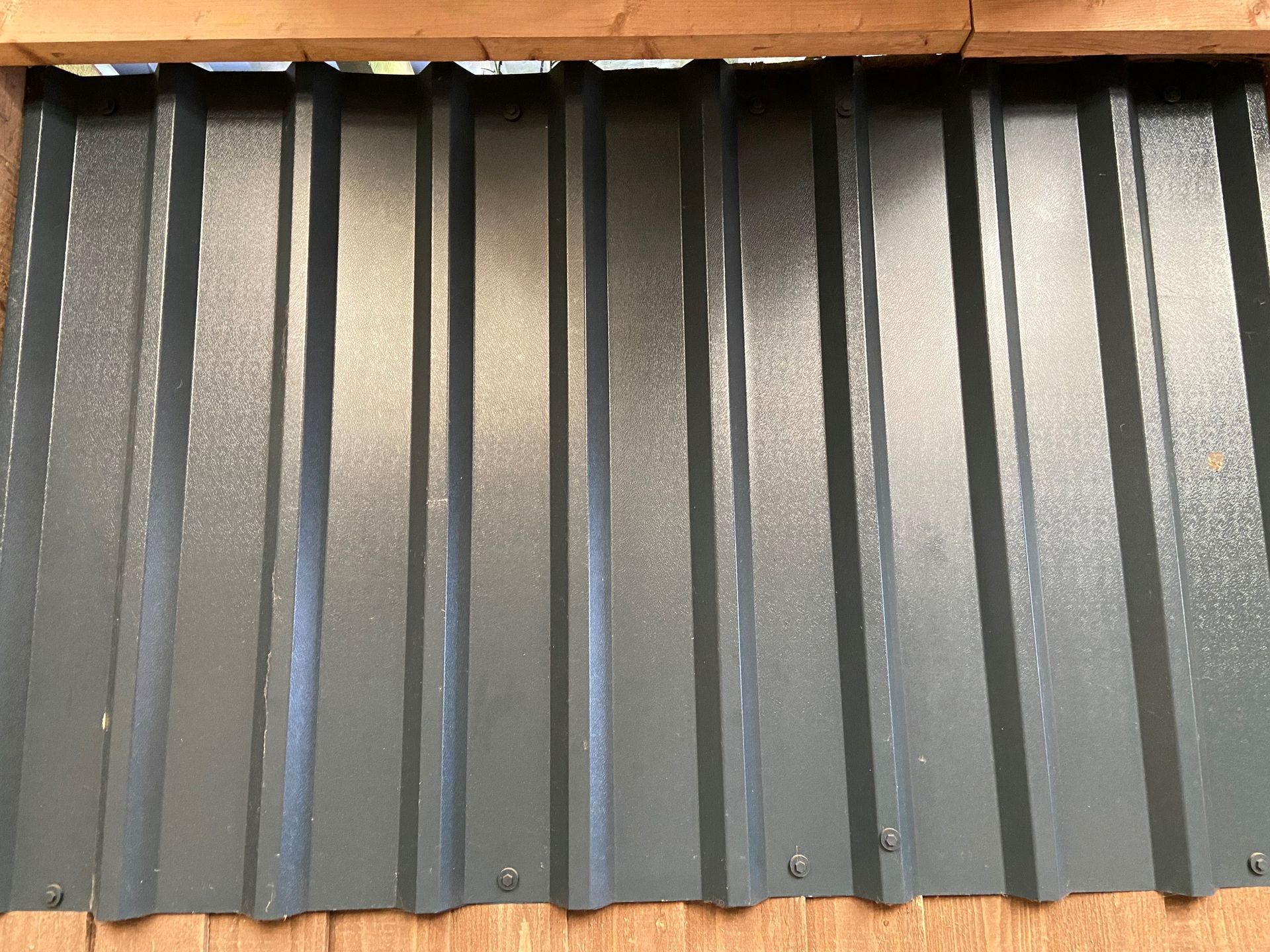 phot of our anthracite metal box profile roof sheets