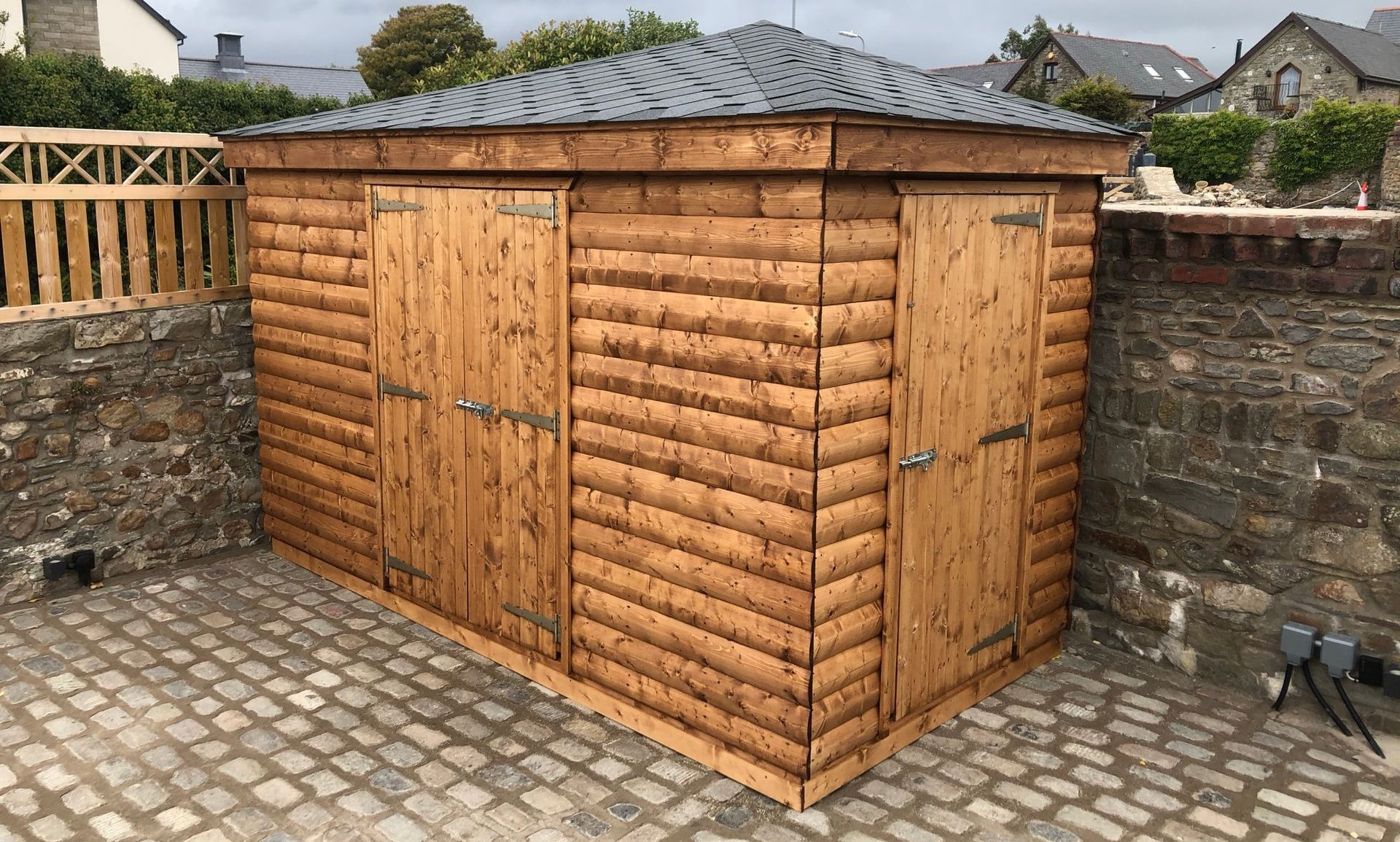 Shed Painted in Light Brown