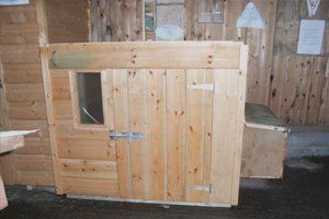 4' x 3' Chicken shed with nest box and shutter available.