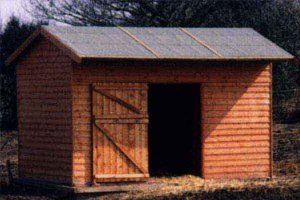 14' x 12' Stable with stable door. 