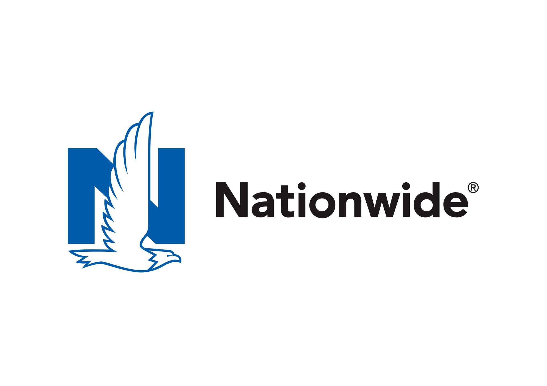 The logo for nationwide is a blue bird with wings.