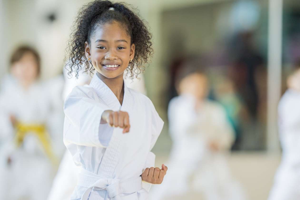 a girl doing martial arts