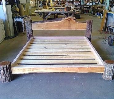 wooden bed