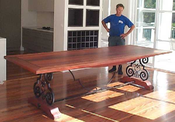 long wooden table