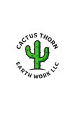 Logo for Cactusthorn Earthworks: excavator silhouette over the company name, with "EARTHWORKS" below.
