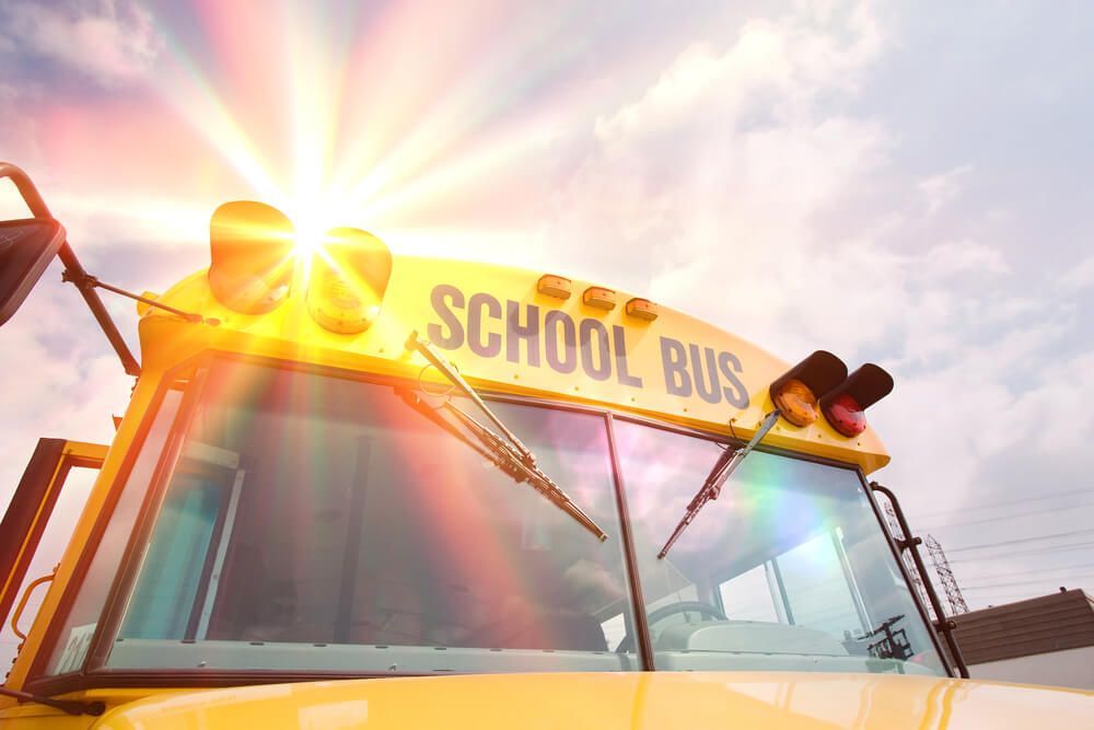 Caution Lights Of School Bus — Local Bus Hire in Brunswick Heads, NSW