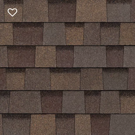 Brown asphalt roof shingles.