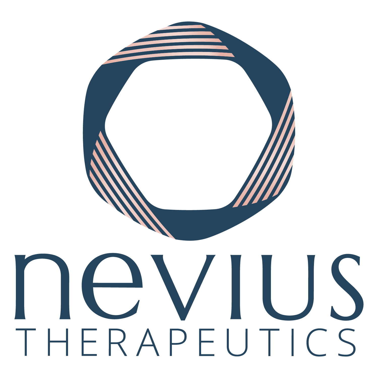 A logo for nevius therapeutics with a circle in the middle