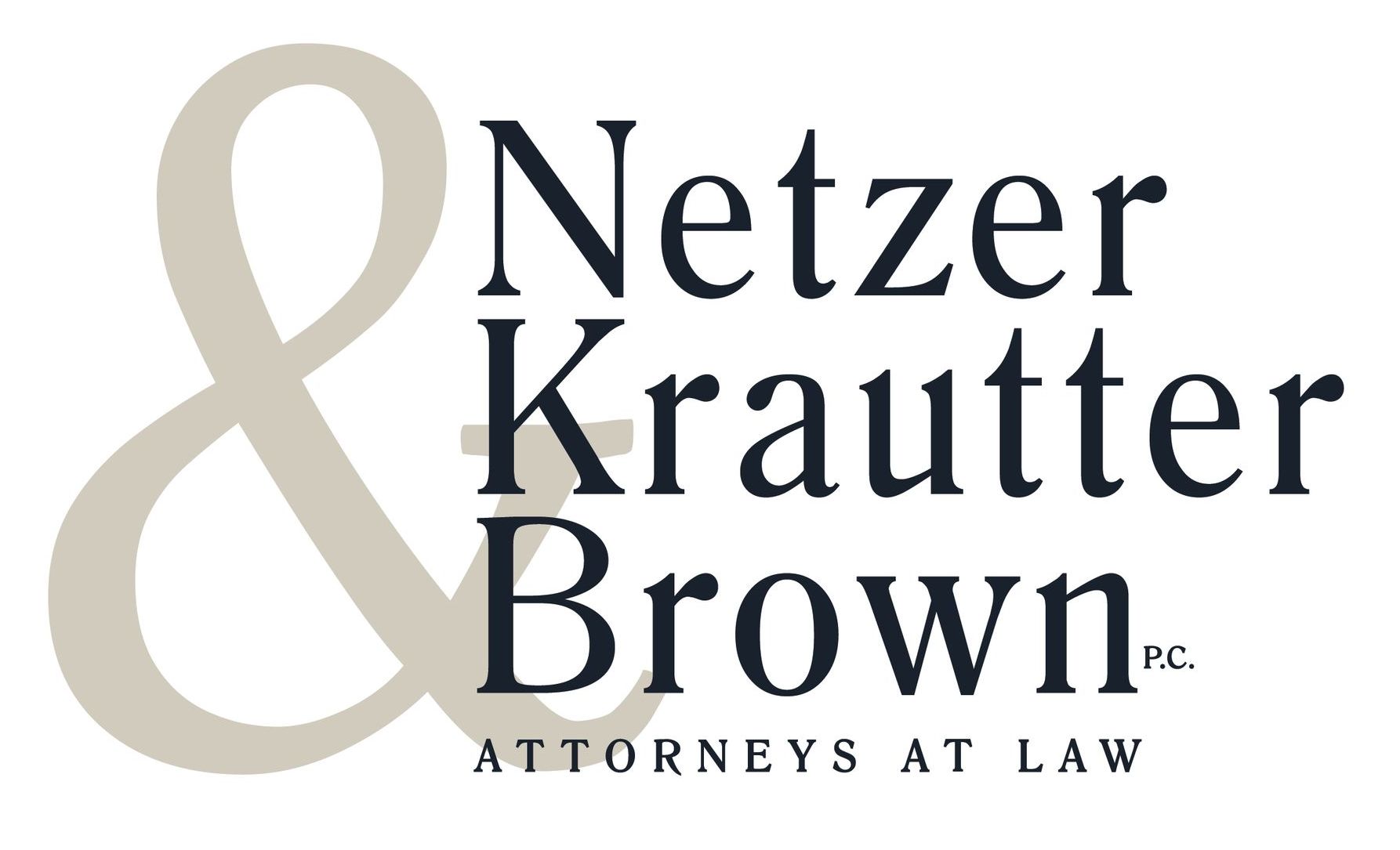 The logo for Netzer, Krautter, & Brown Attorneys at Law.