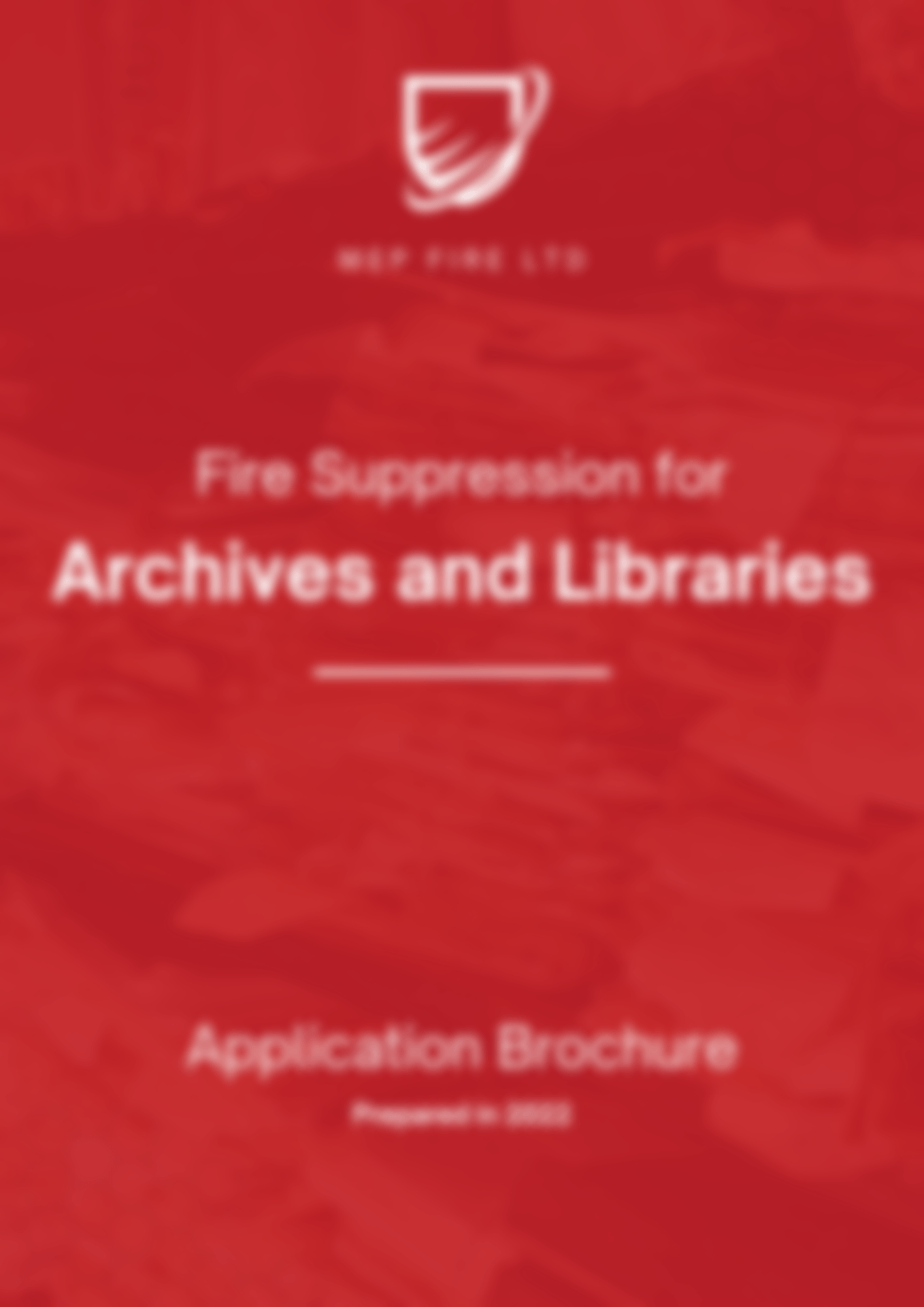 Archives and Libraries Fire Suppression Application Brochure