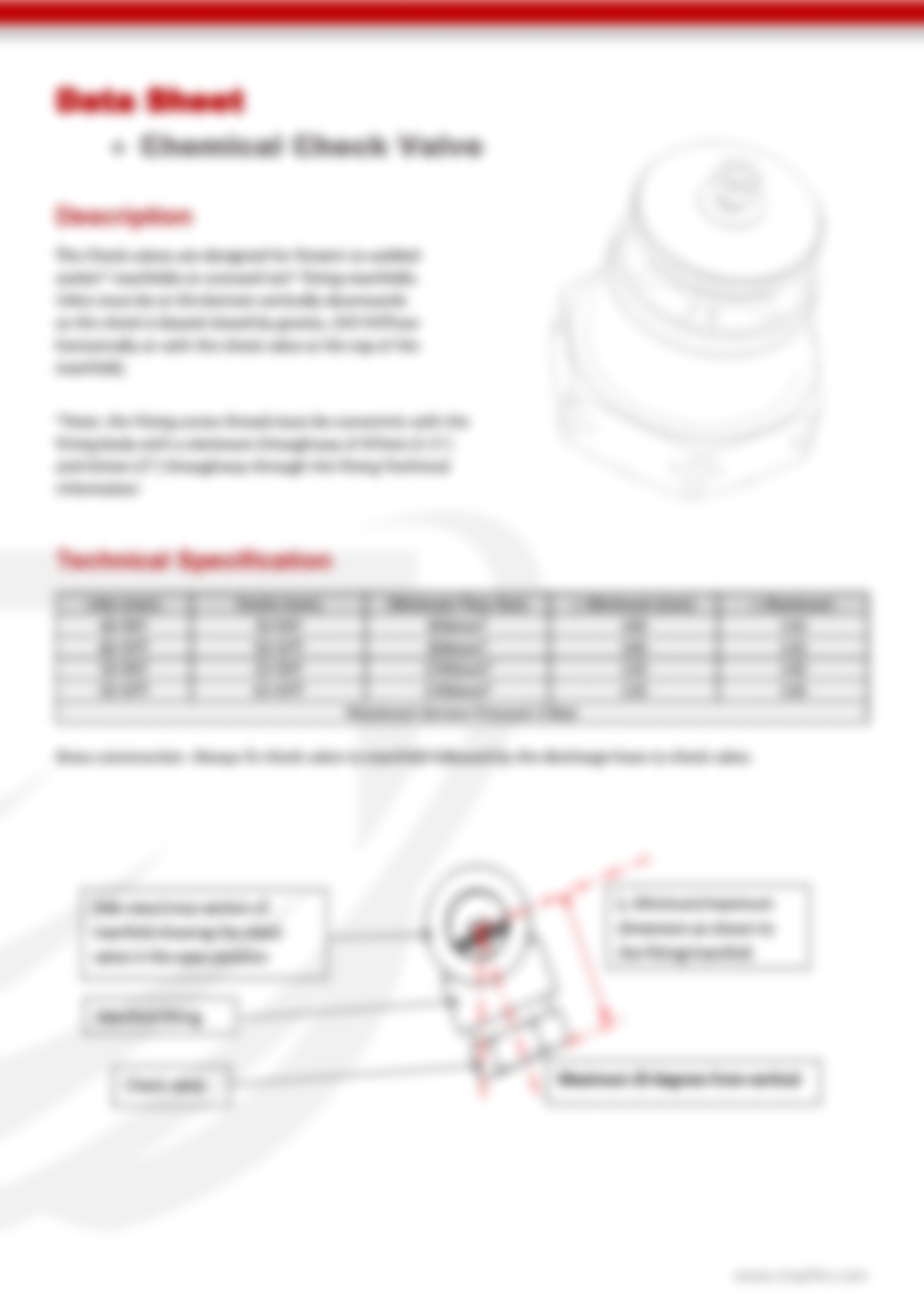 Chemical Gas Check Valve