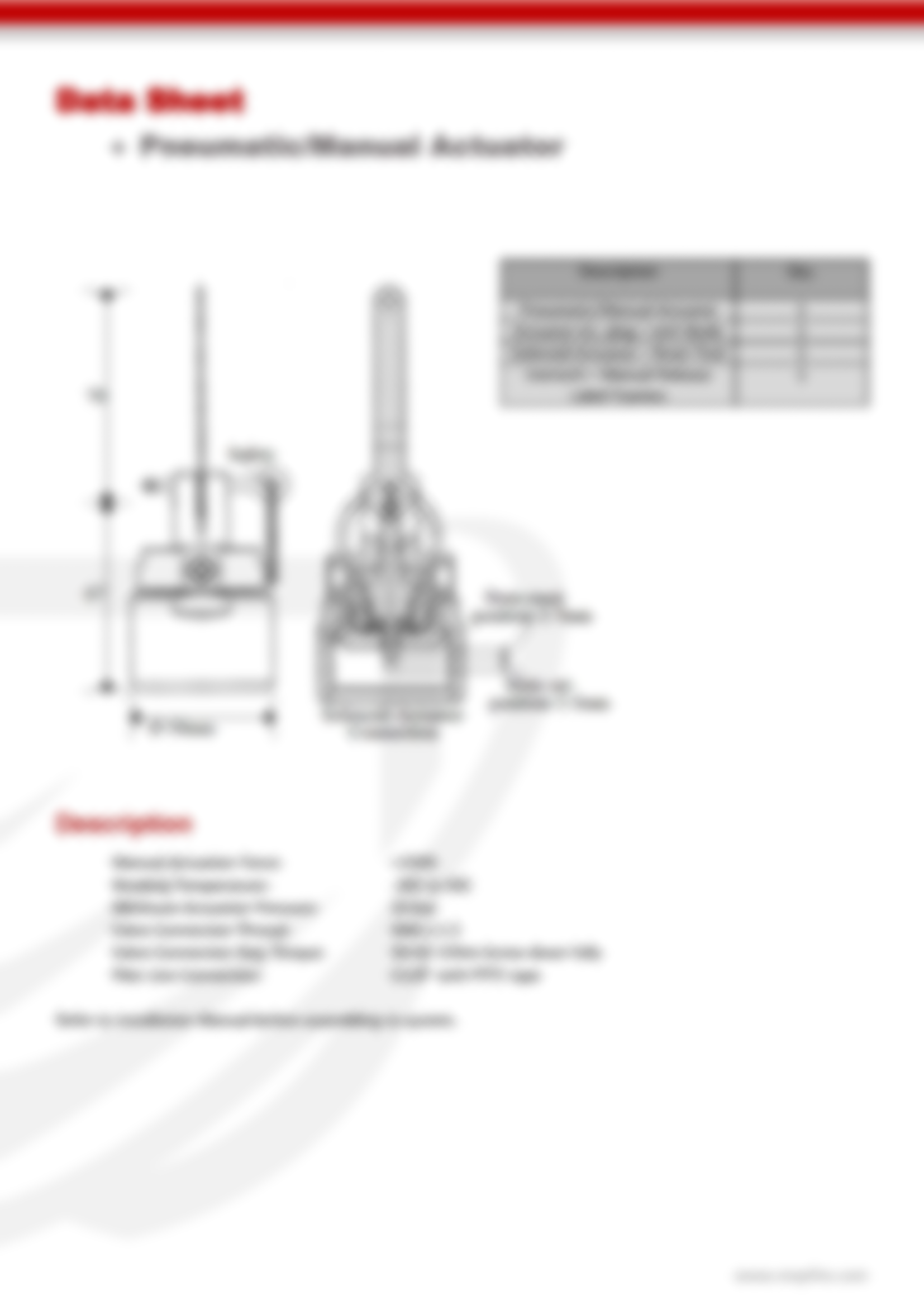 Pneumatic Manual Actuator