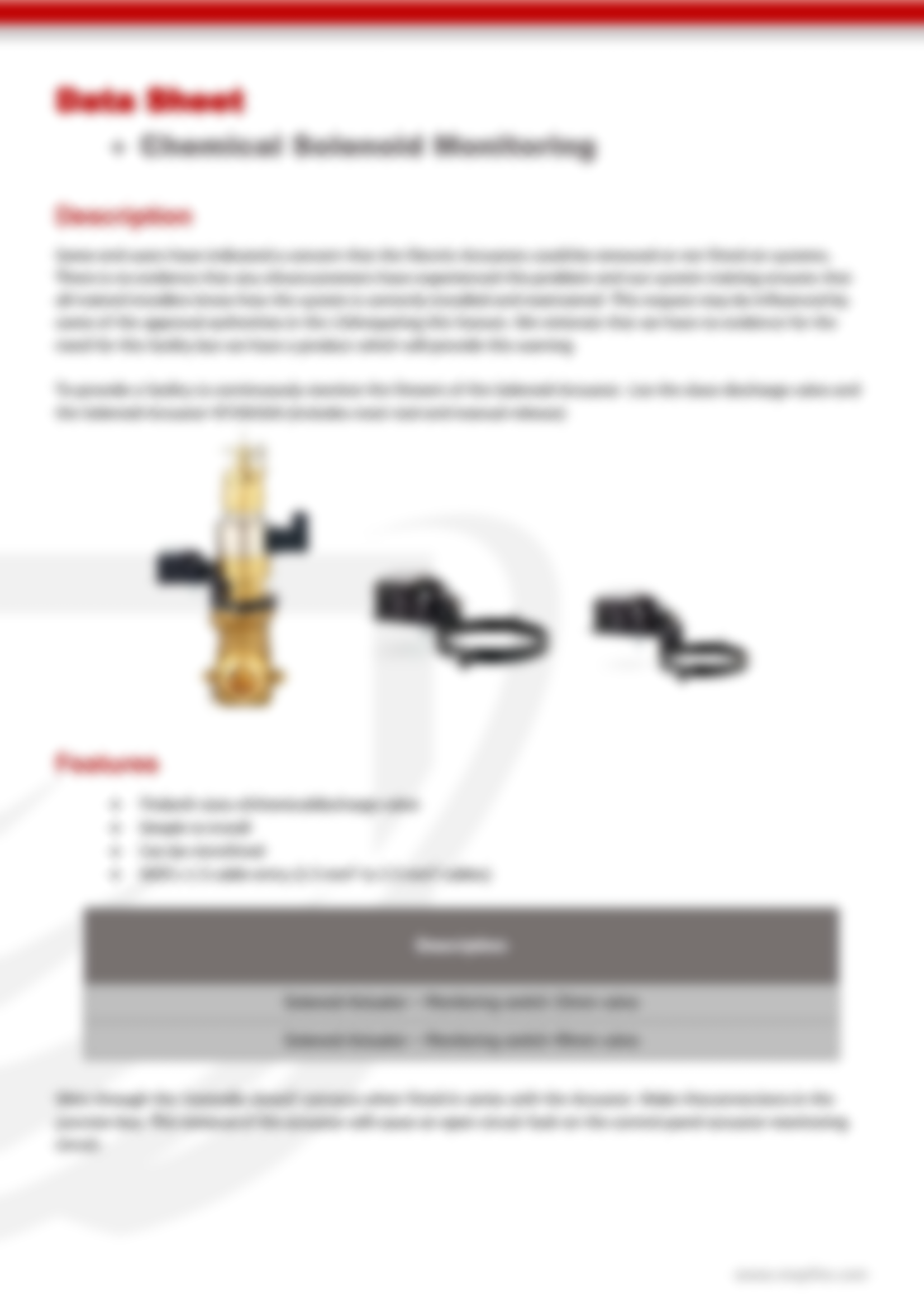 Chemical Solenoid Monitoring