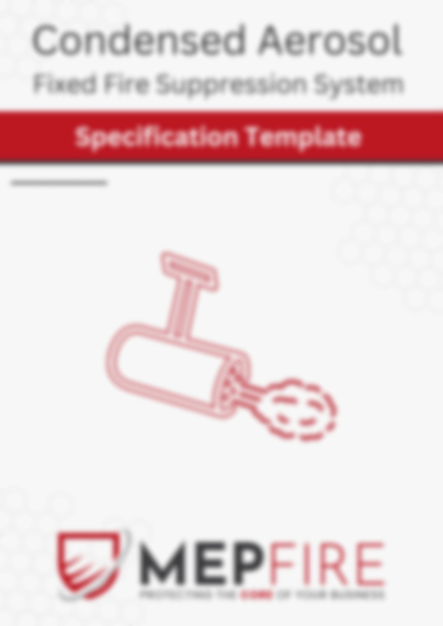 Condensed Aerosol System Specification Template