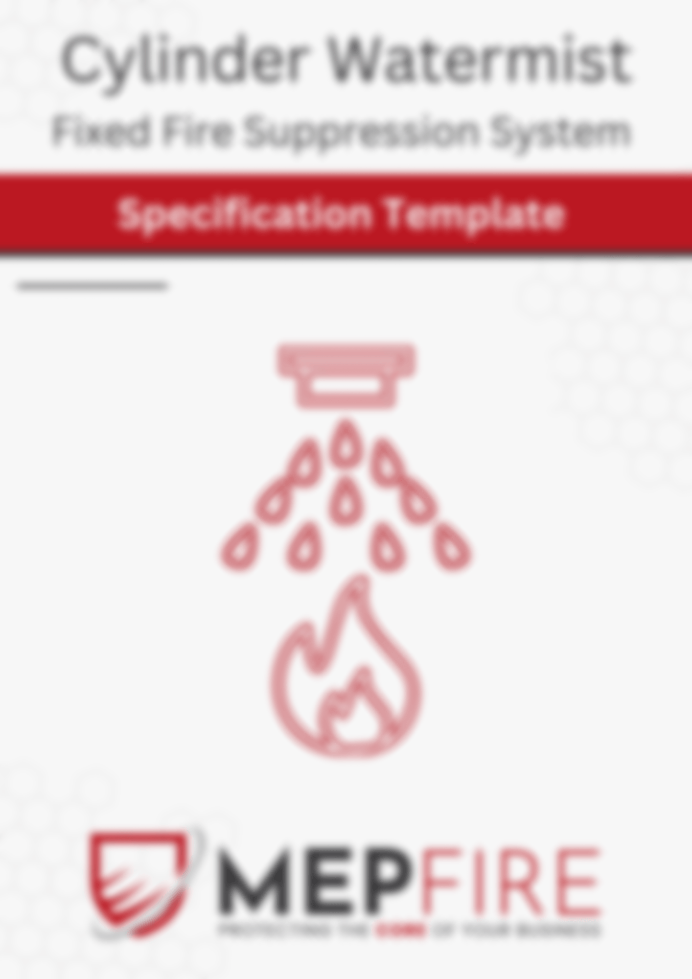 Watermist Fire Suppression System Specification Template