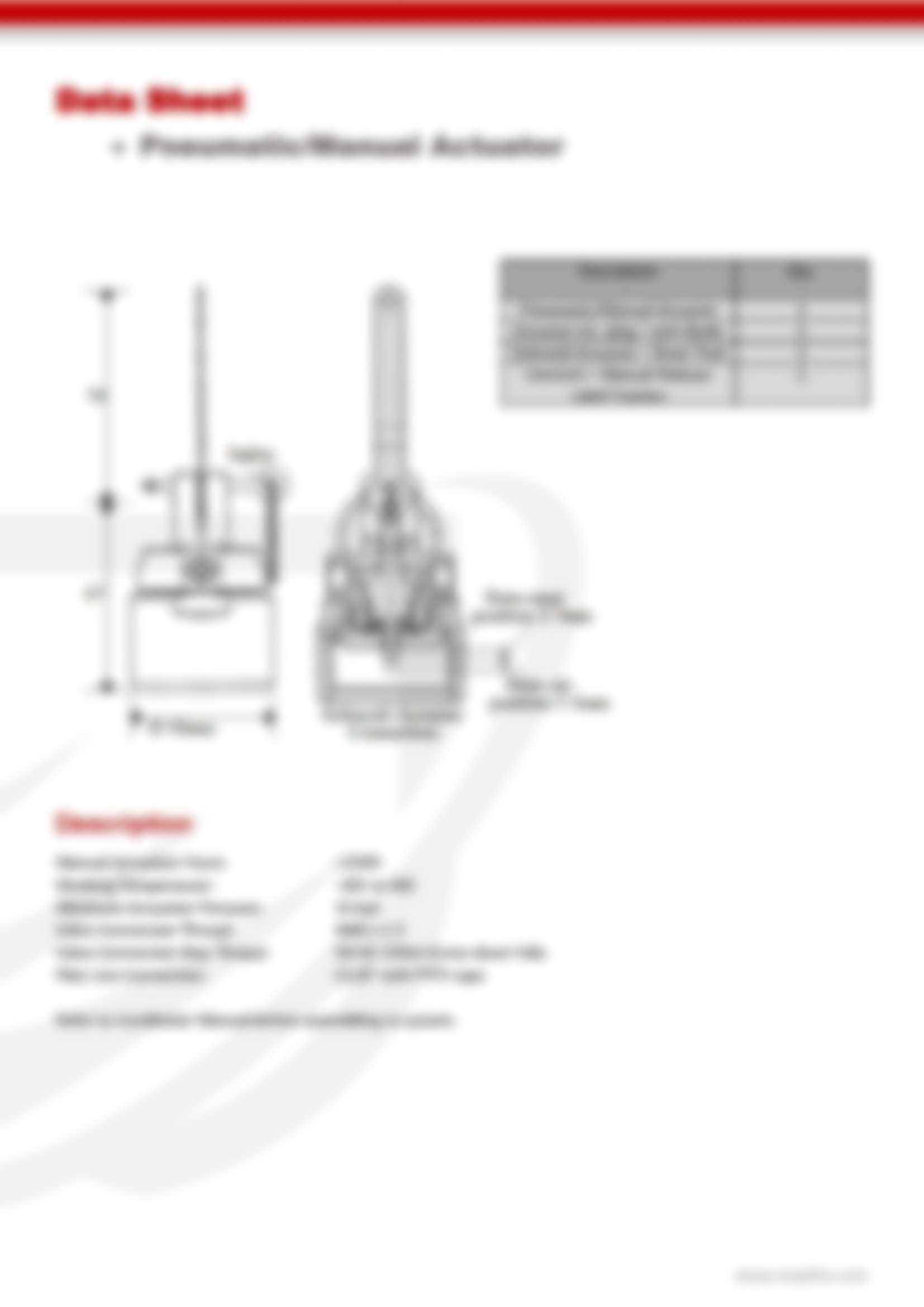 Pneumatic Manual Actuator