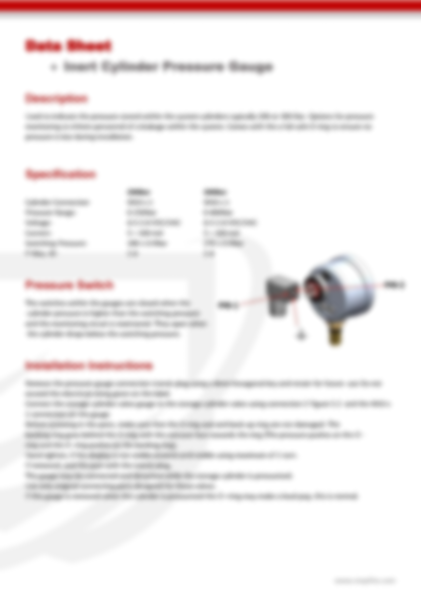Inert Gas Pressure Guage