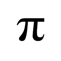 A black pi symbol on a white background.