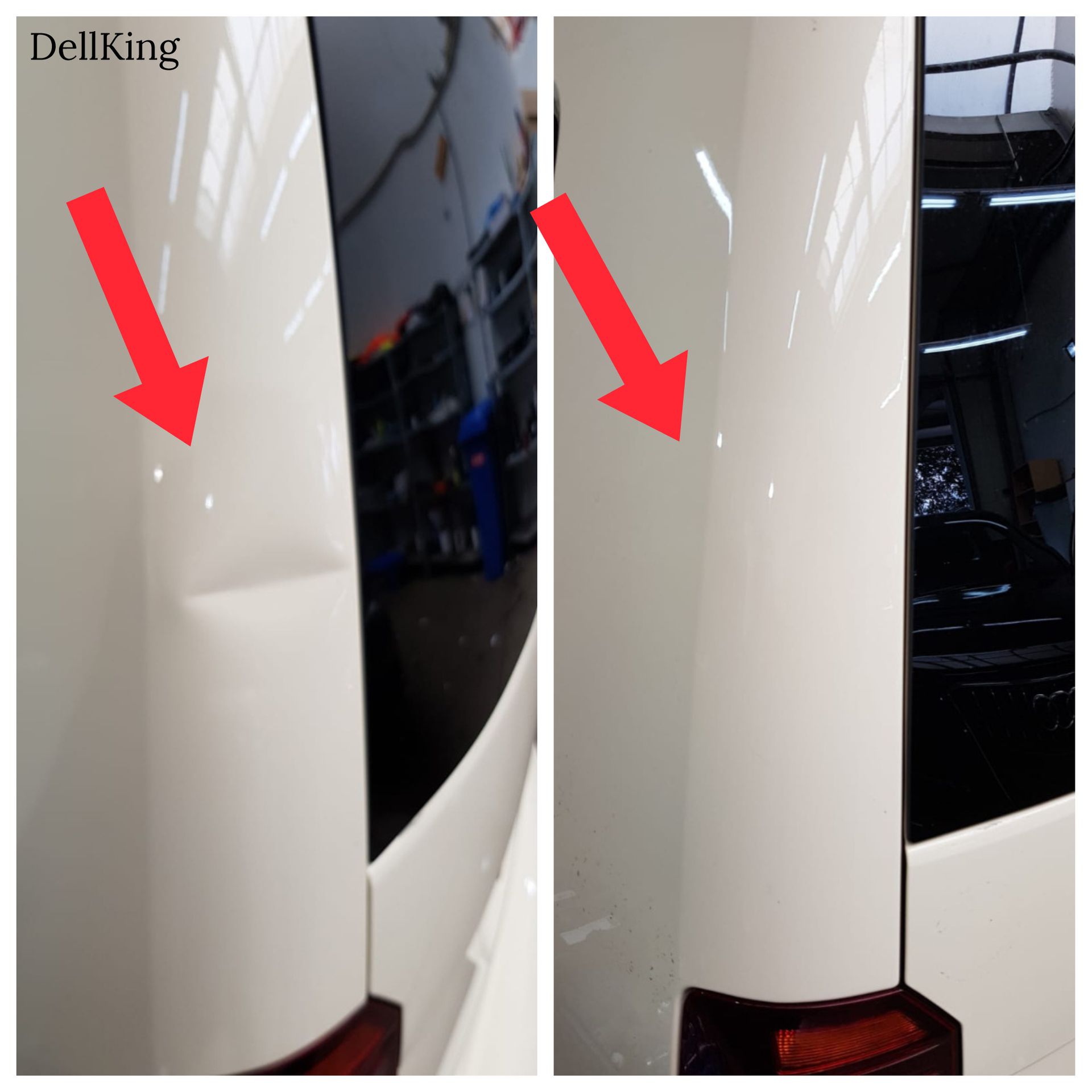 Vorher-Nachher Bild Dellenentfernung