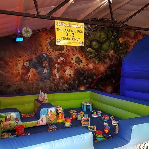 inside of a jumping castle