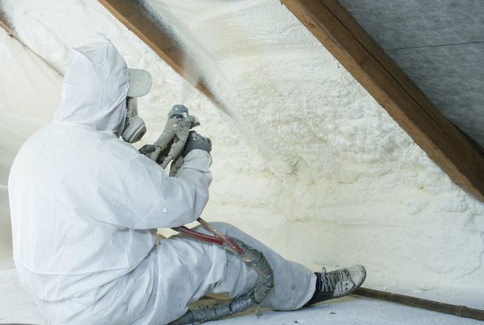 attic spray foam insulation installation