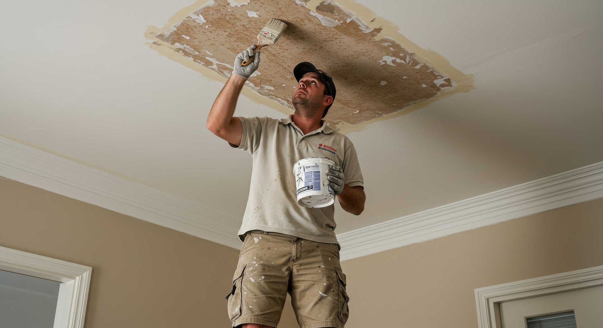 Repainting a Water-Damaged Ceiling in Bundaberg