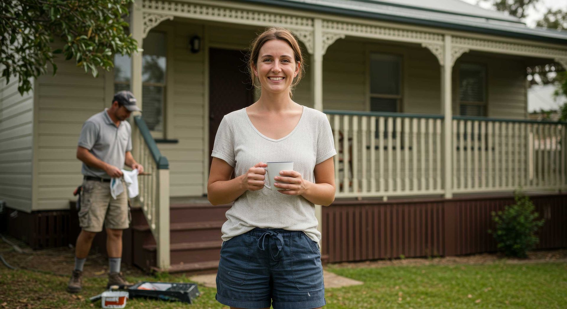 Excited Client With Glide Painters Bundaberg