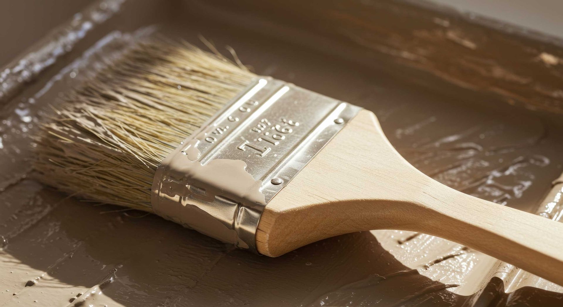 Close-Up of Paintbrush with Fresh Coat in Bundaberg Painting Project