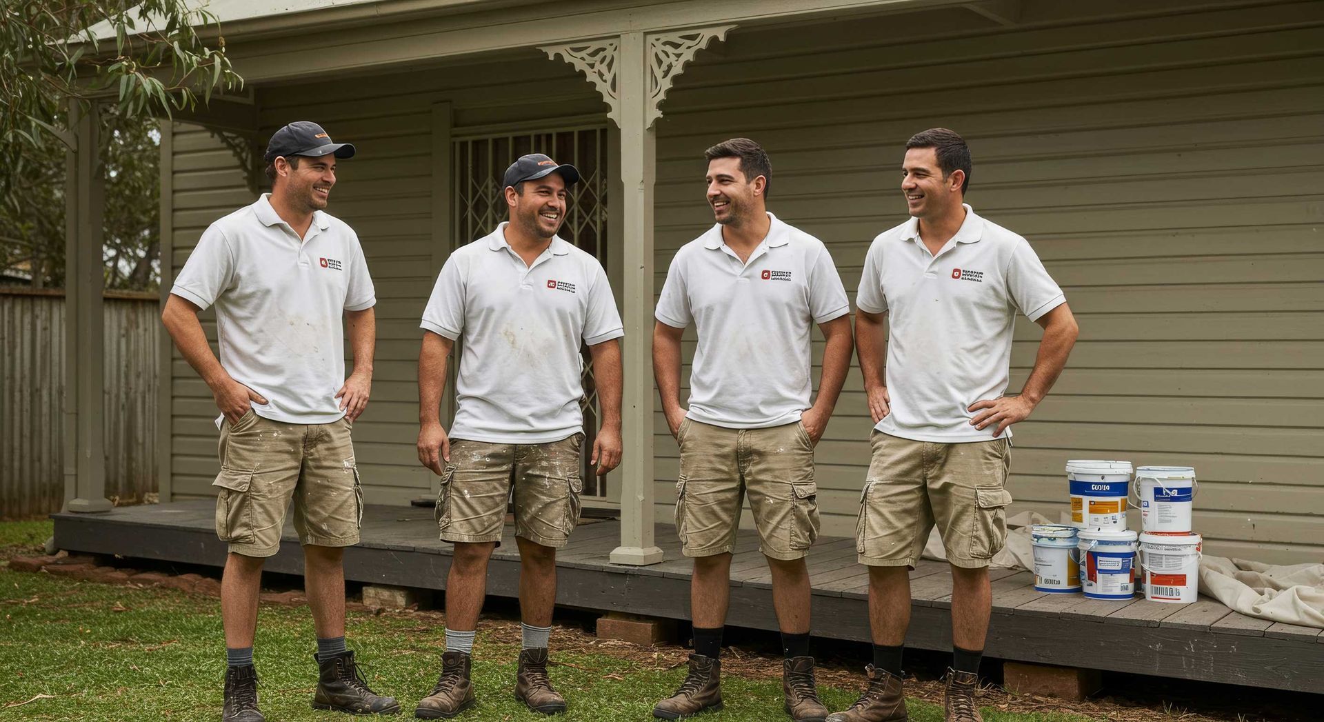 Professional Painting Crew Repainting Office Interior in Bundaberg