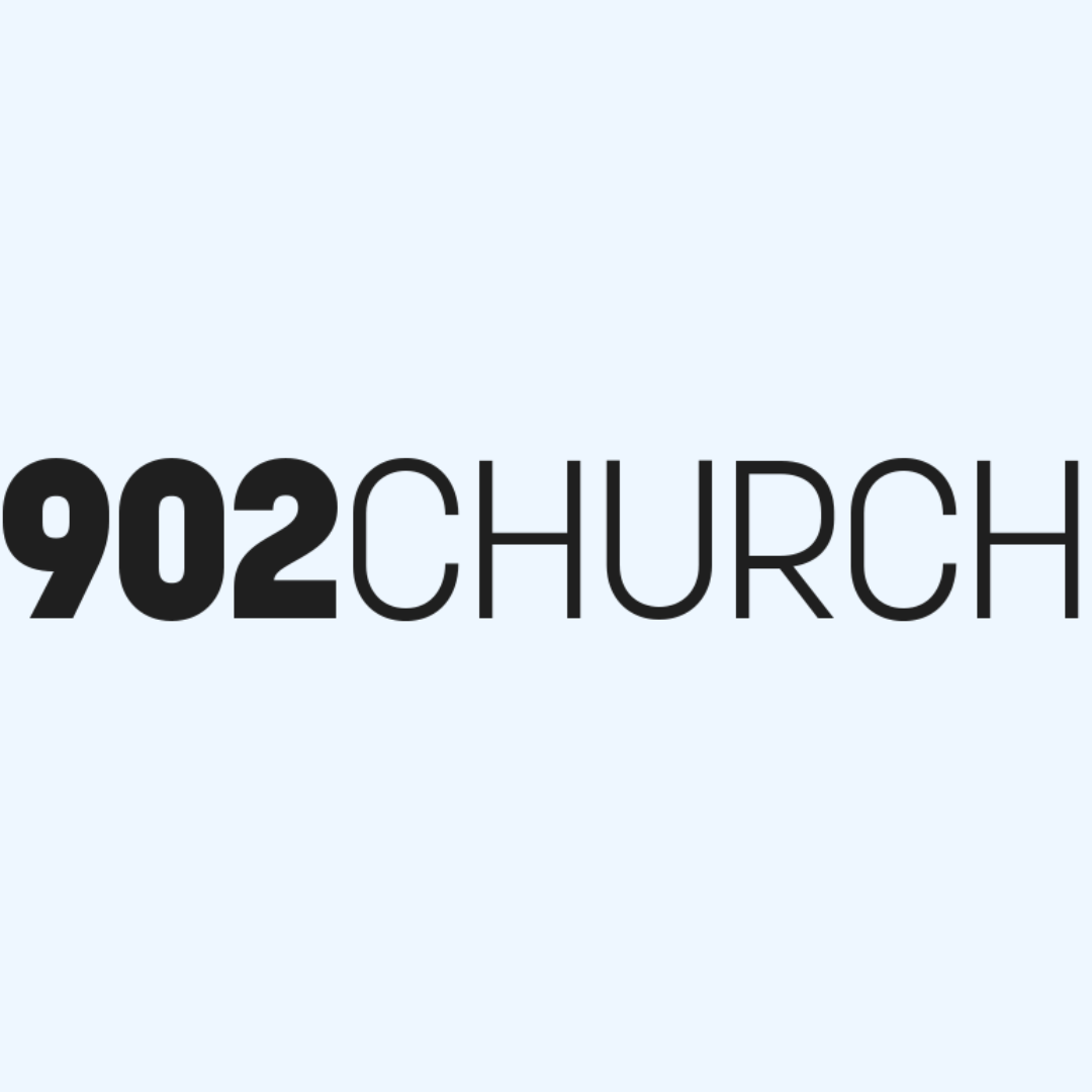 The logo for 902church is black and white on a white background.