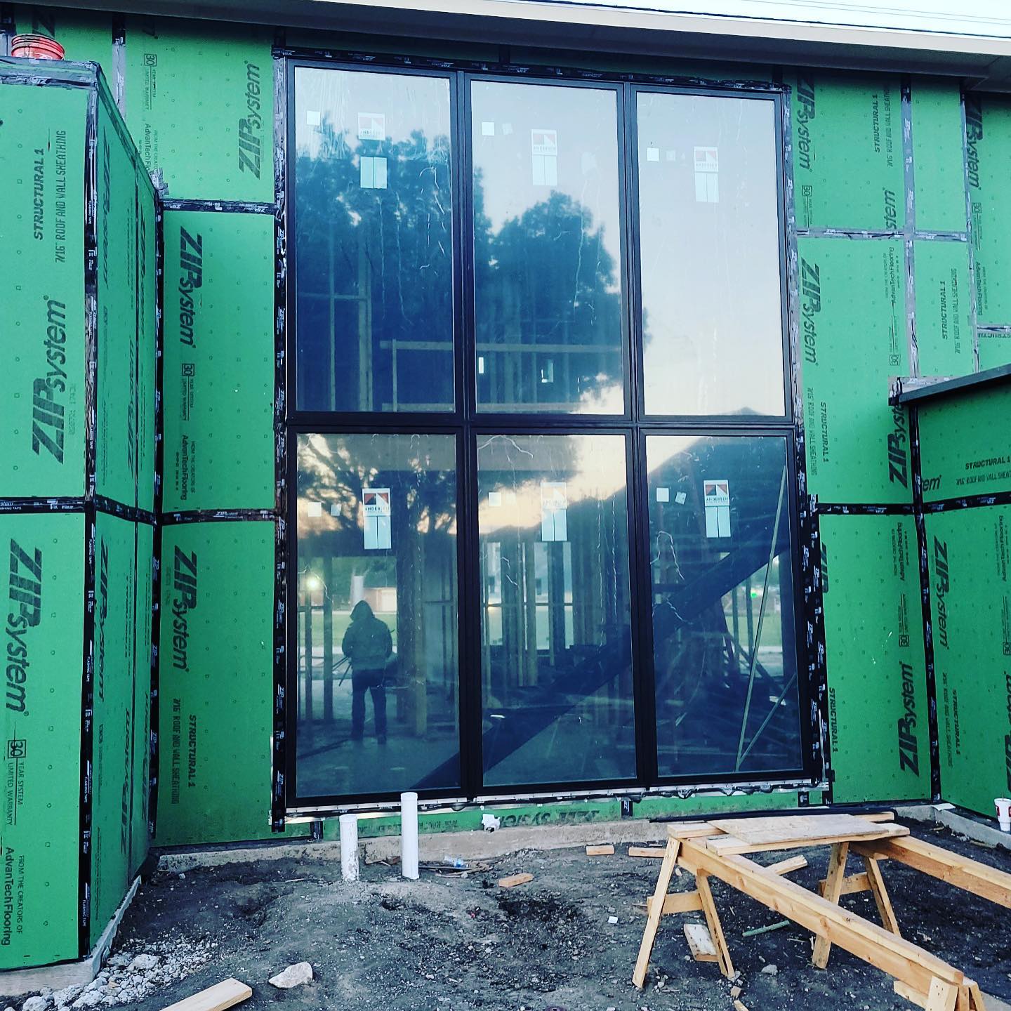 Big window install by Preview Construction.