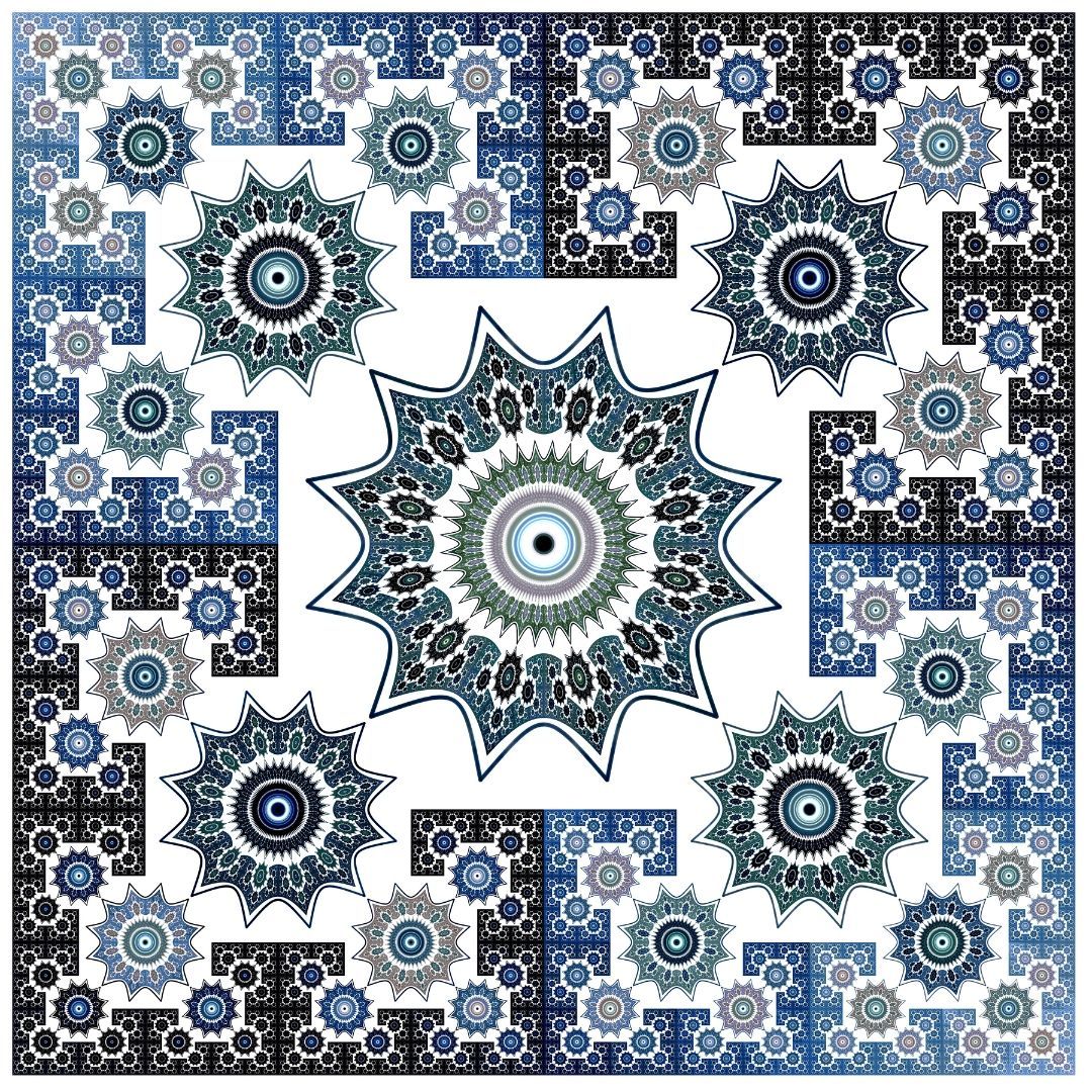 Sacred geometric yantra design used in tantric tradition for focus, balance, and energy alignment during meditation.