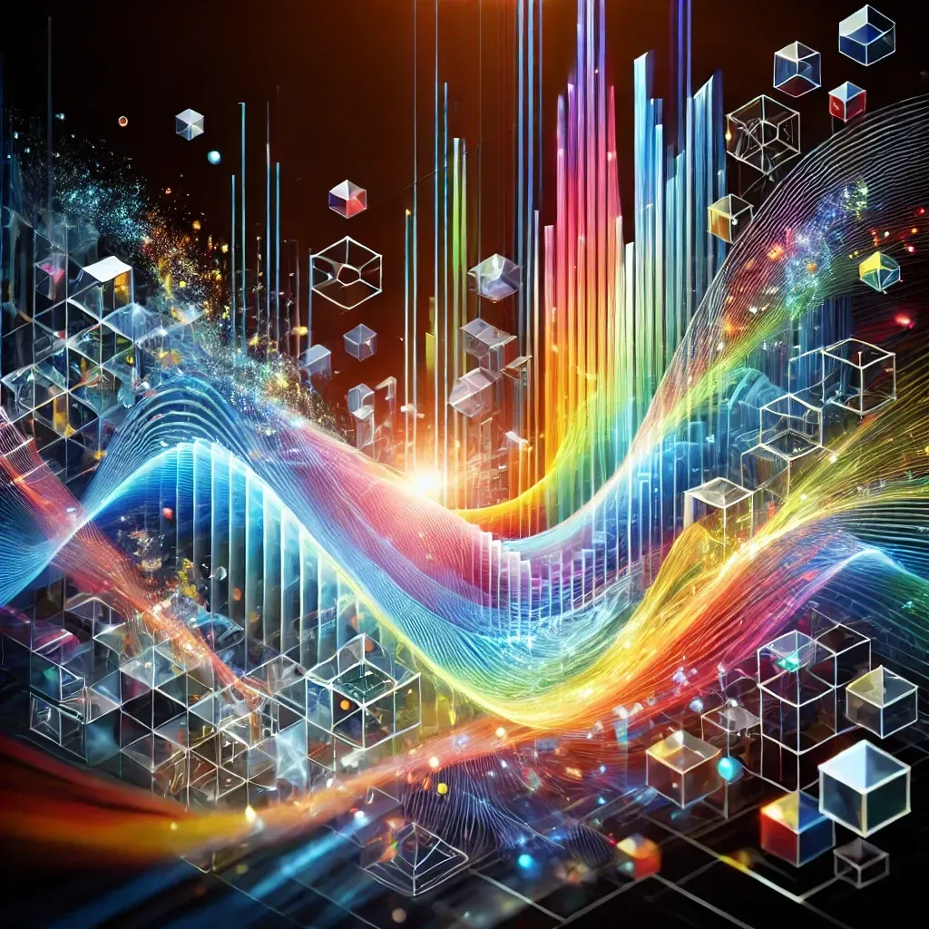 AI-generated image of  visible sound waves, energy flow, and harmonic vibration patterns.
