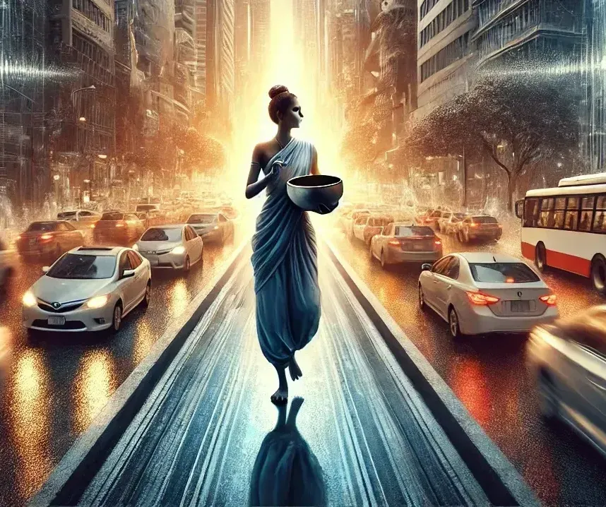 Handmade Tibetan singing bowl in 7-metal alloy, hand-beaten in Nepal with matching striker.