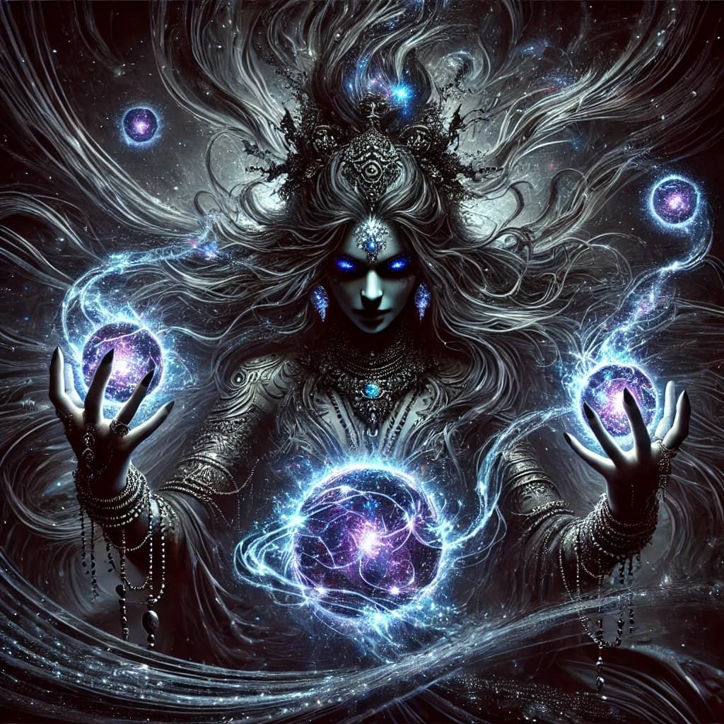 AI-generated image of Goddess Shakti embodying feminine energy, grace, and creation, surrounded by radiant sacred light.