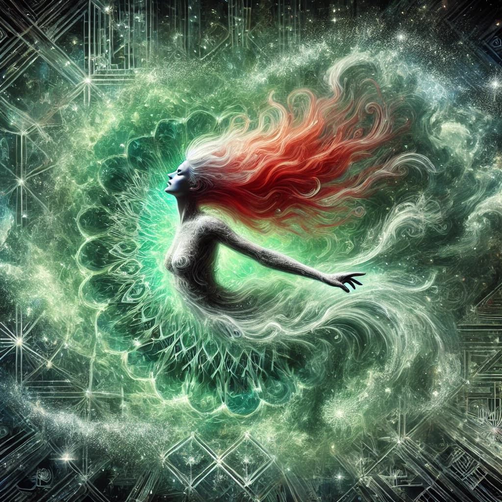 AI-generated image of a tantric goddess embodying divine feminine power, sacred wisdom, and spiritual transformation.