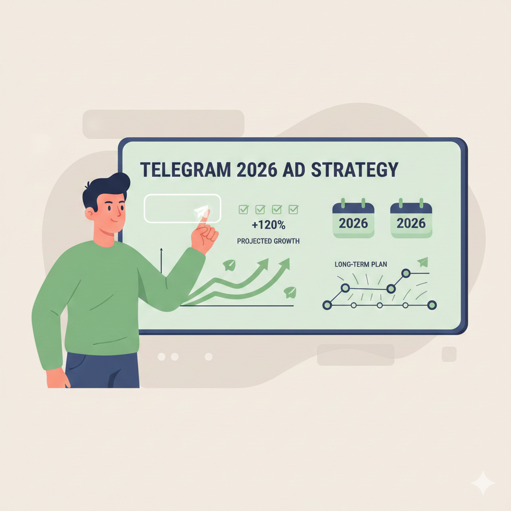 symbolizing confident decision-making for Telegram advertising in 2026.
